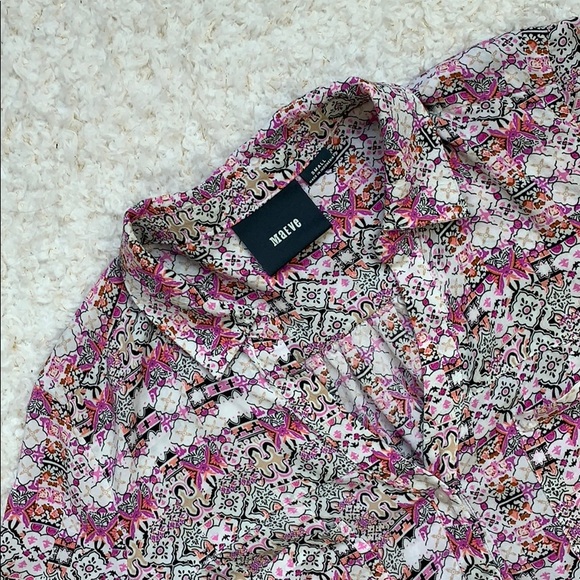 Anthropologie Maeve Aztec Button Down Top Small - Picture 8 of 8
